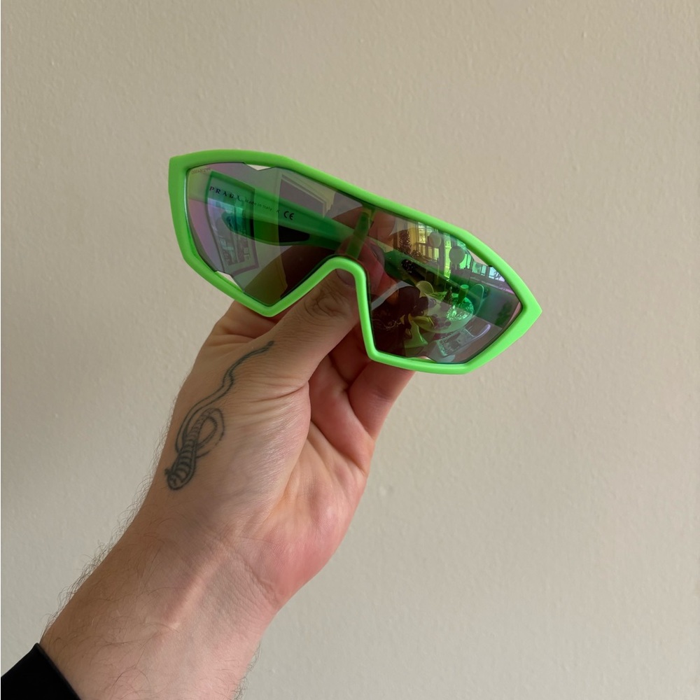 Neon Green women’s prada sport Sunglasses
